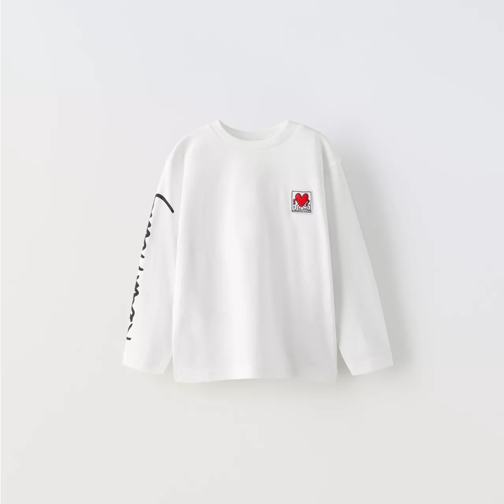 Zara Kids Keith Haring Heart Shirt - Size 5-6